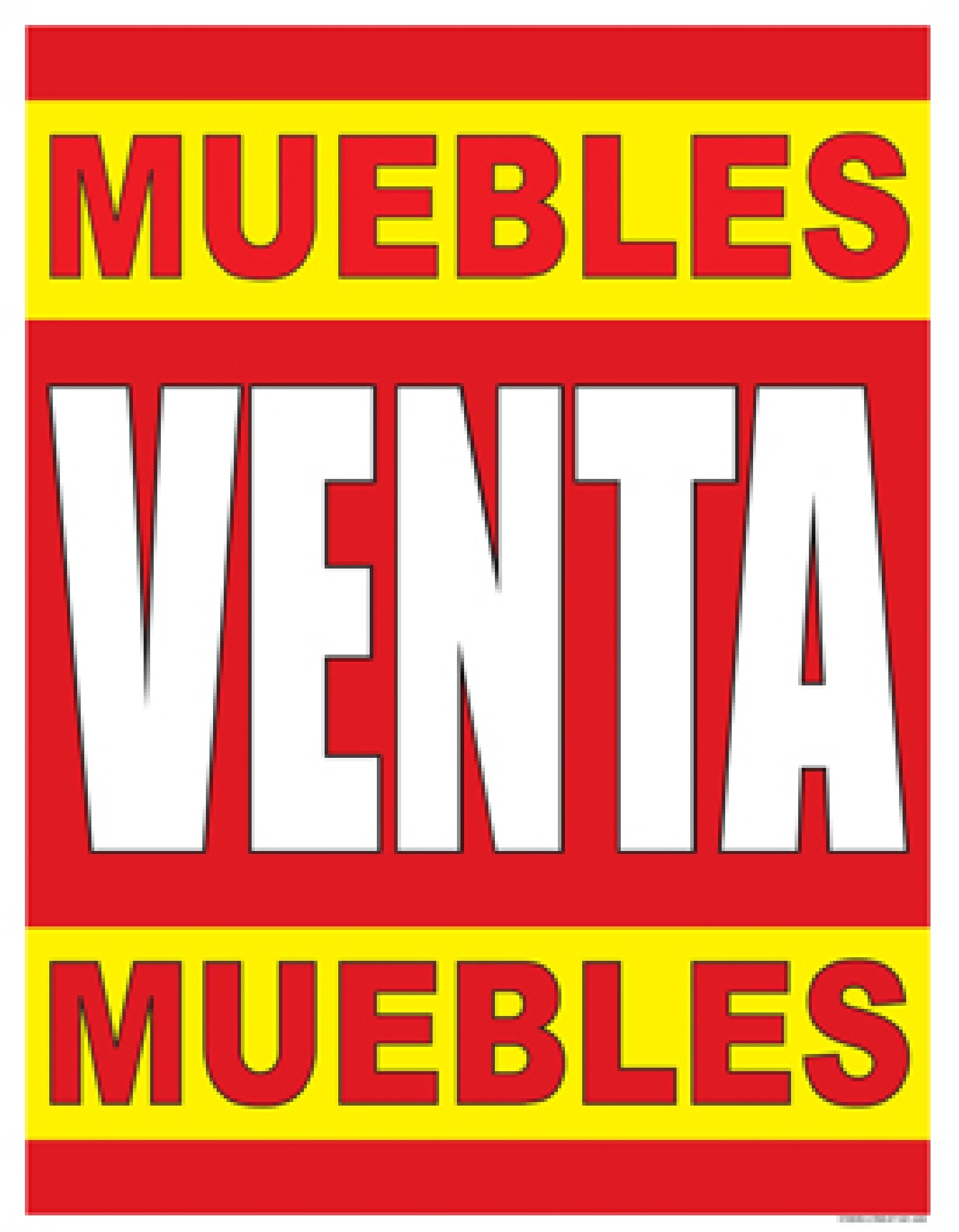 Muebles Venta Muebles SPANISH FURNITURE SALE Window Poster Sign 25x33 